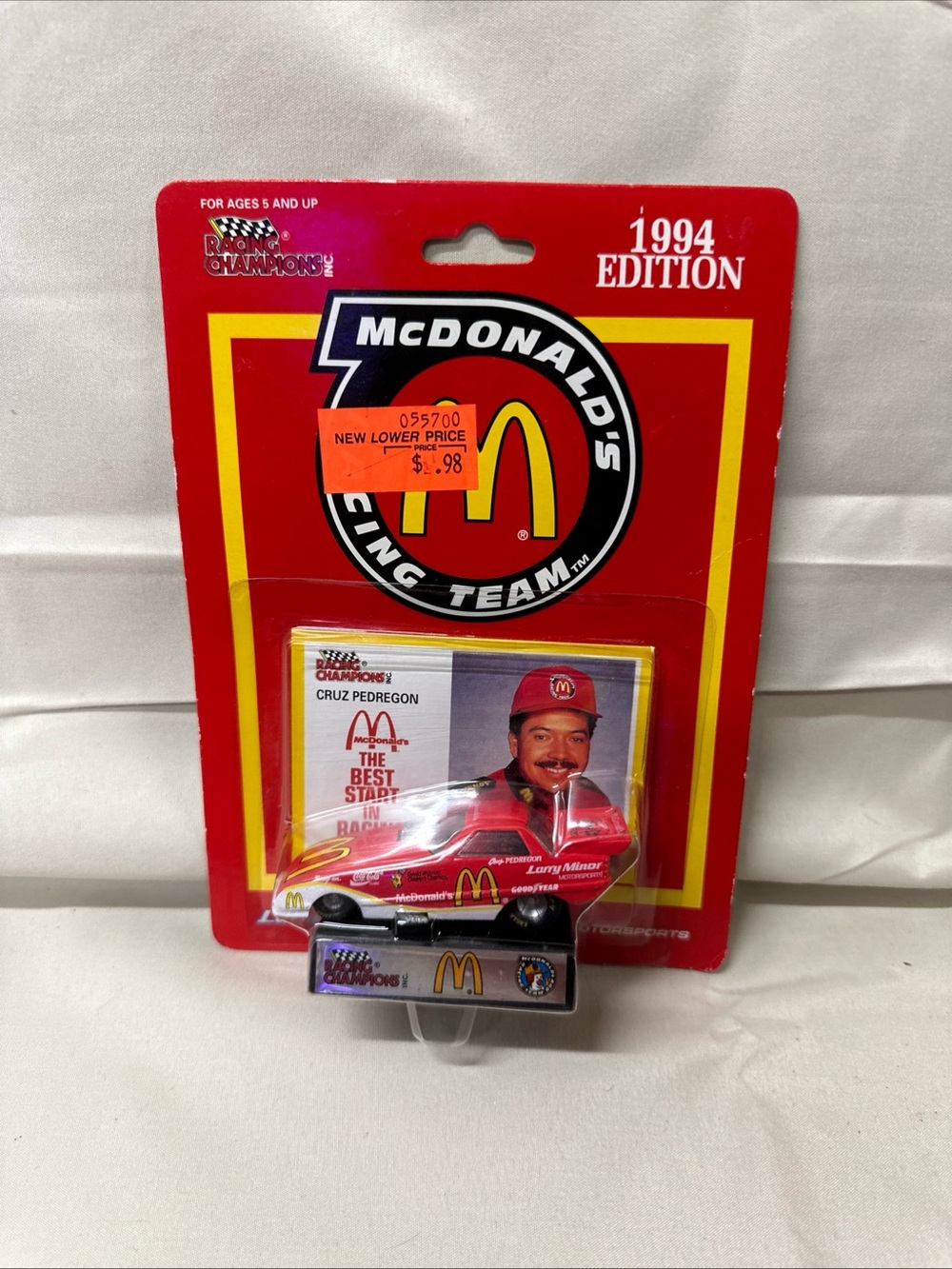 McDonald's Red and Yellow Racing Diecast Car with Golden Arches